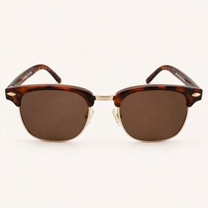 AJ Morgan Soho Sunglasses Unisex Tortoise Clubmaster Brown Lens 51-21-146 Retro
